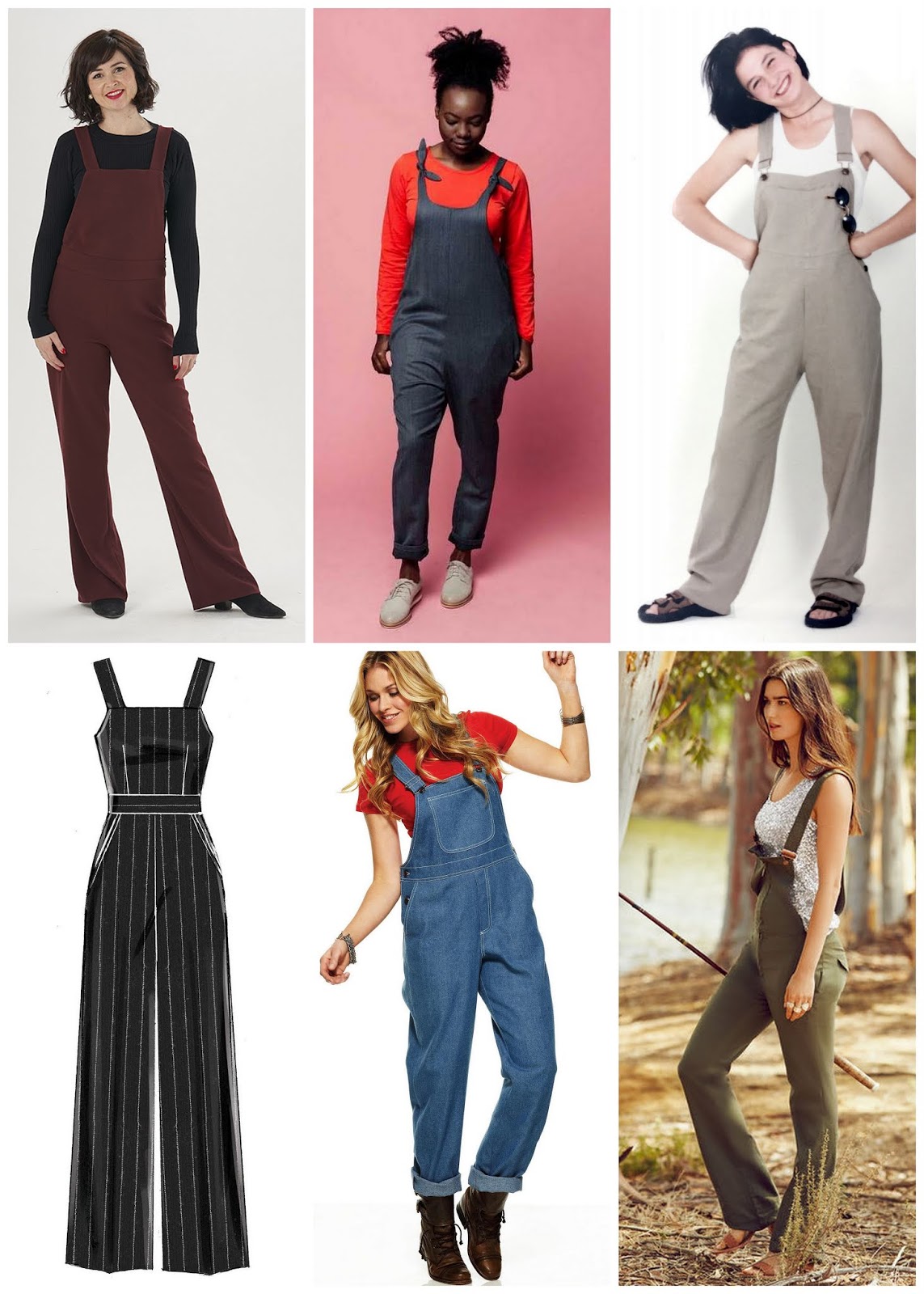 Cookin' & Craftin' Sew Bibs Overalls and Dungarees Pattern Roundup