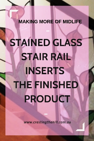 How I created a stained glass stair railing - from boring rails to an eyecatching feature. #stainedglass #leadlight