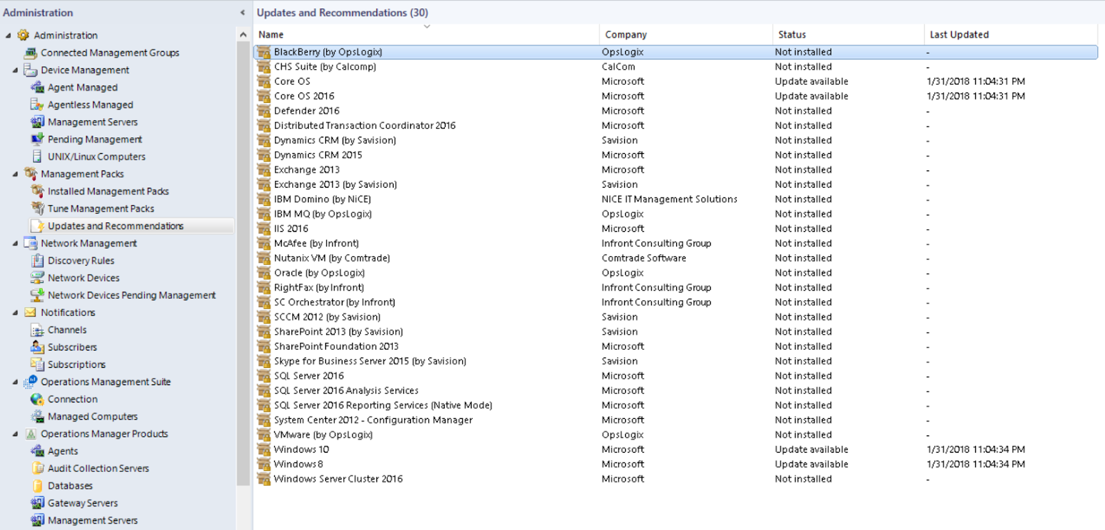 kevin greene it blog scom updates and recommendations feature now microsoft recommendations