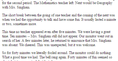 An unexpected visitor sample essay picture