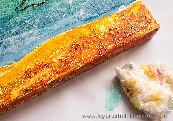 Layers of ink - Textured Watercolor Canvas Tutorial by Anna-Karin