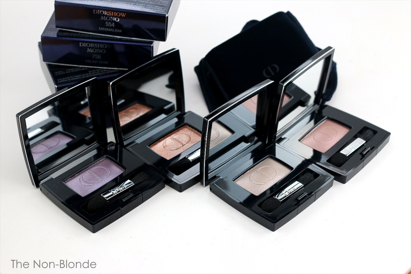 Dior Diorshow Mono Eye Shadows 980 Atmosphere, 756 Front Row, 658 Cosmopolite, 554 Minimalism