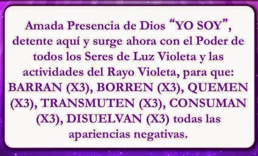 Resultado de imagen de decreto de llama violeta perdon