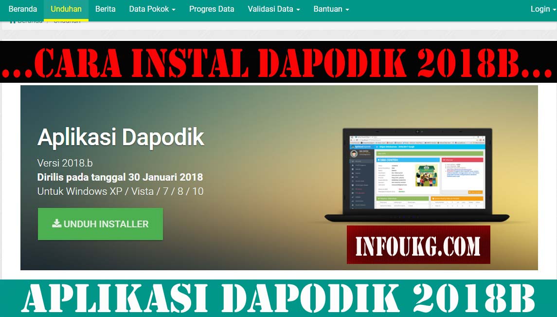 Cara Instal Dapodik Versi 2018b 100 Sukses