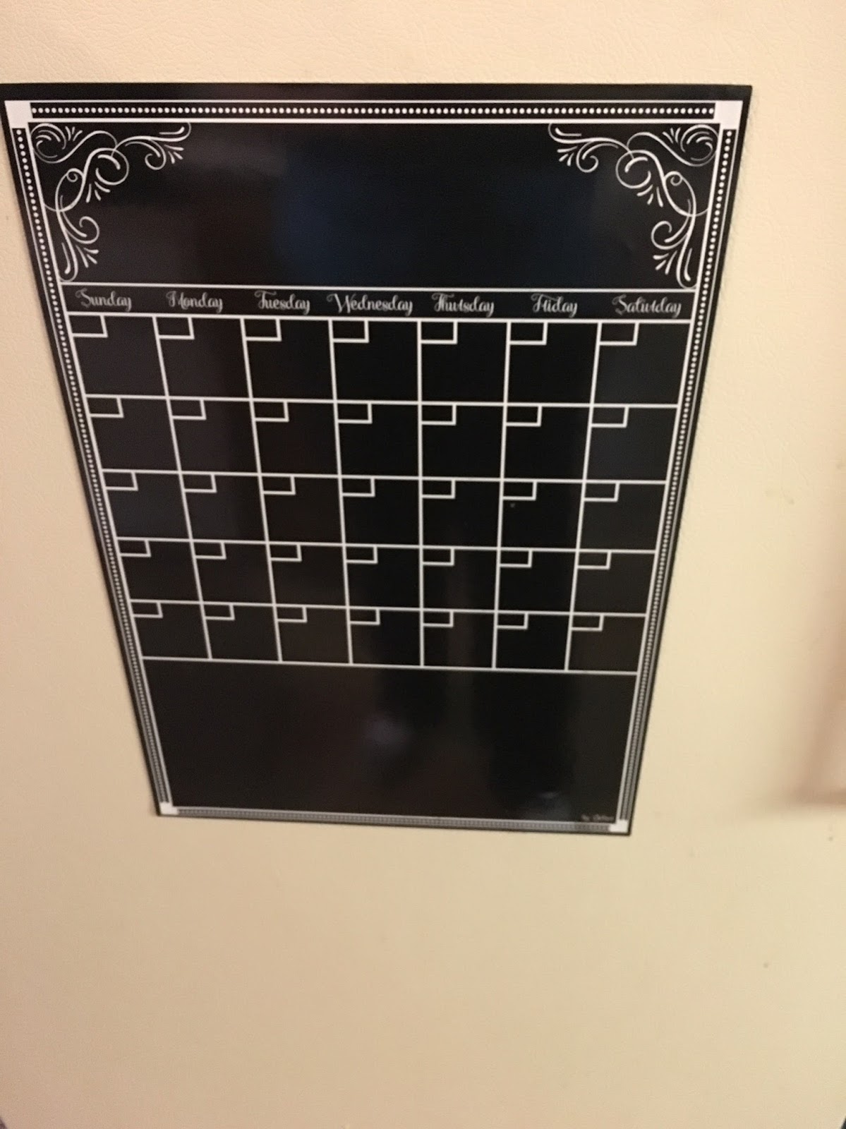 Detier Dry Erase Calendar Flexible Magnet Board For Refrigerator I Really Like This Dry Erase Calendar For The Fridge Have Some Chalk Markers That Use On It And They Work Well You Can Over