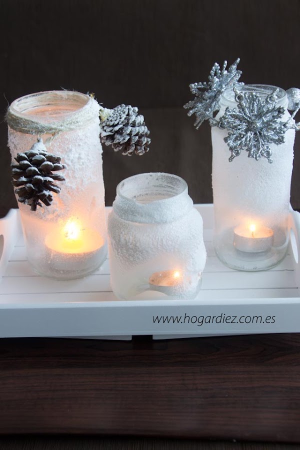 Diy centro de mesa de Navidad