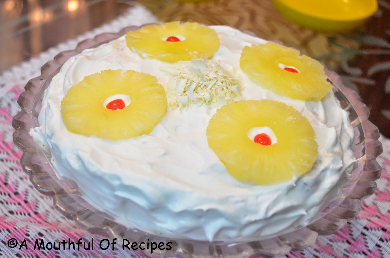 A Mouthful Of Recipes Pineapple Sponge Cake Soufflé Recipe