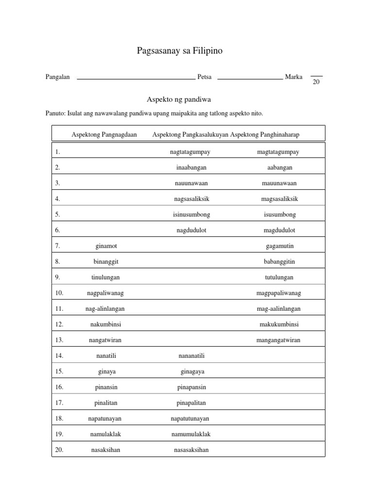 pandiwa-worksheet-grade-1