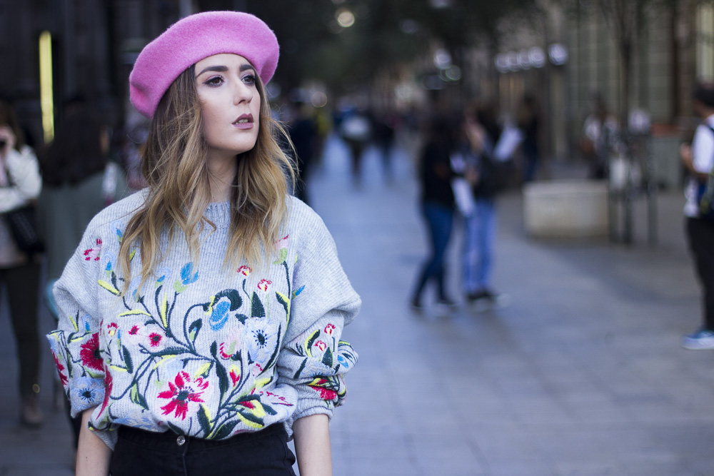 floral print sweater