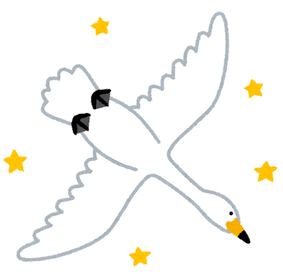 はくちょう座のイラスト(星座)