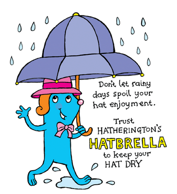 Hat advertisement from Happy Hat Day, an illustrated children's ebook