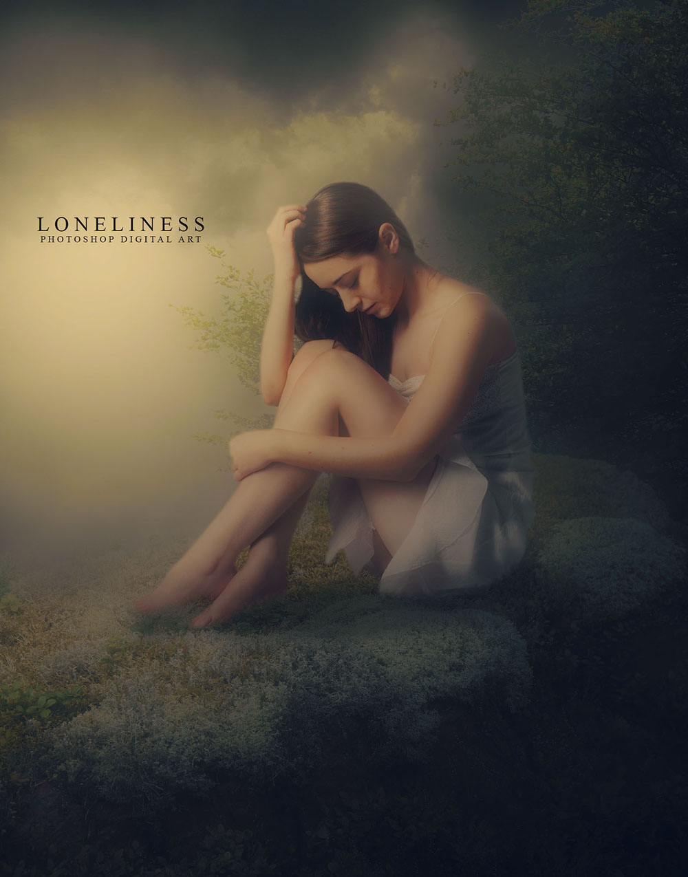 Loneliness - Fantasy Photo Manipulation Photoshop Tutorial