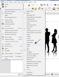 Barra de herramientas y botones en LibreOffice Writer