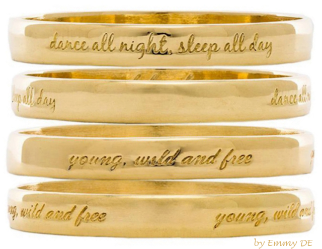 Brilliant Luxury by Emmy DE ♦ Dance All Night Sleep All Day Bangle and Young Wild & Free Bangle by Ettika
