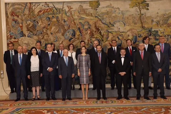 Queen Letizia of Spain attended a audience with the Board of the Royal Association of Friends of the Reina Sofia Museum 