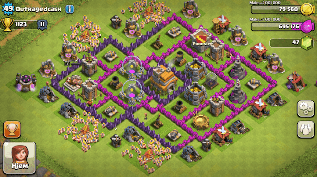 Base COC Th 7 Terbaru Terkuat & Terbaik base war coc th 7 terkuat