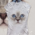 Camiseta Vintage Diseño De Gato - REF: 006-1