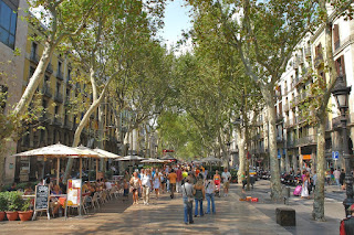 Улица Рамбла Барселона