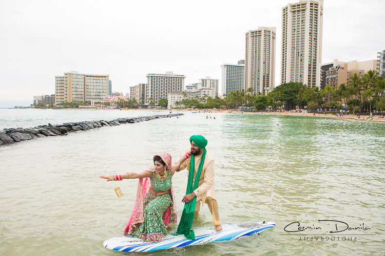 Jessica Jat Sikh Wedding In Waikiki Beach Hawaii Cosmin