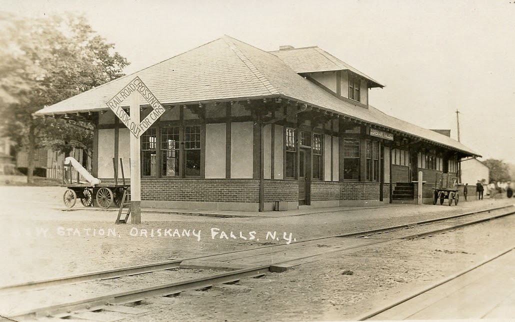 Vintage Railroad Pictures NYO&W depot, Oriskany Falls