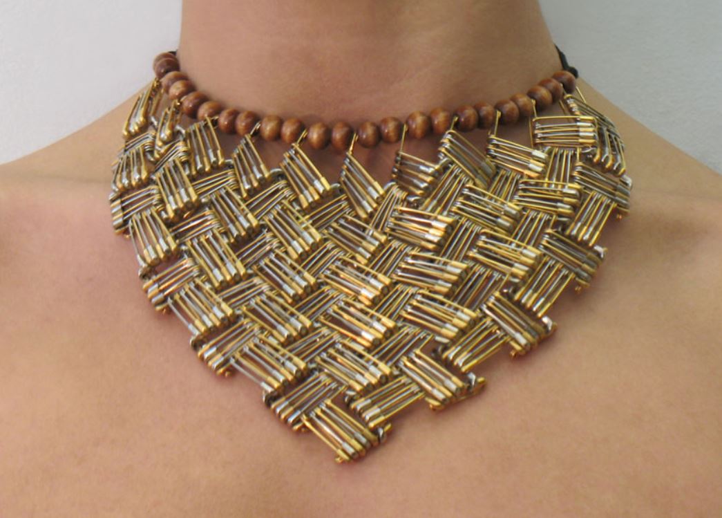 Sculptural Safety Pin Jewelry by Tamiko Kawata - The Beading Gem's Journal