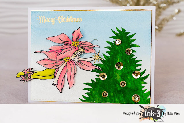 Fairy Christmas Slider Cards for Ink On 3 by ilovedoingallthingscrafty