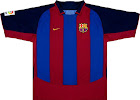 FCバルセロナ 2003-04 ユニフォーム-Nike-ホーム-臙脂・青
