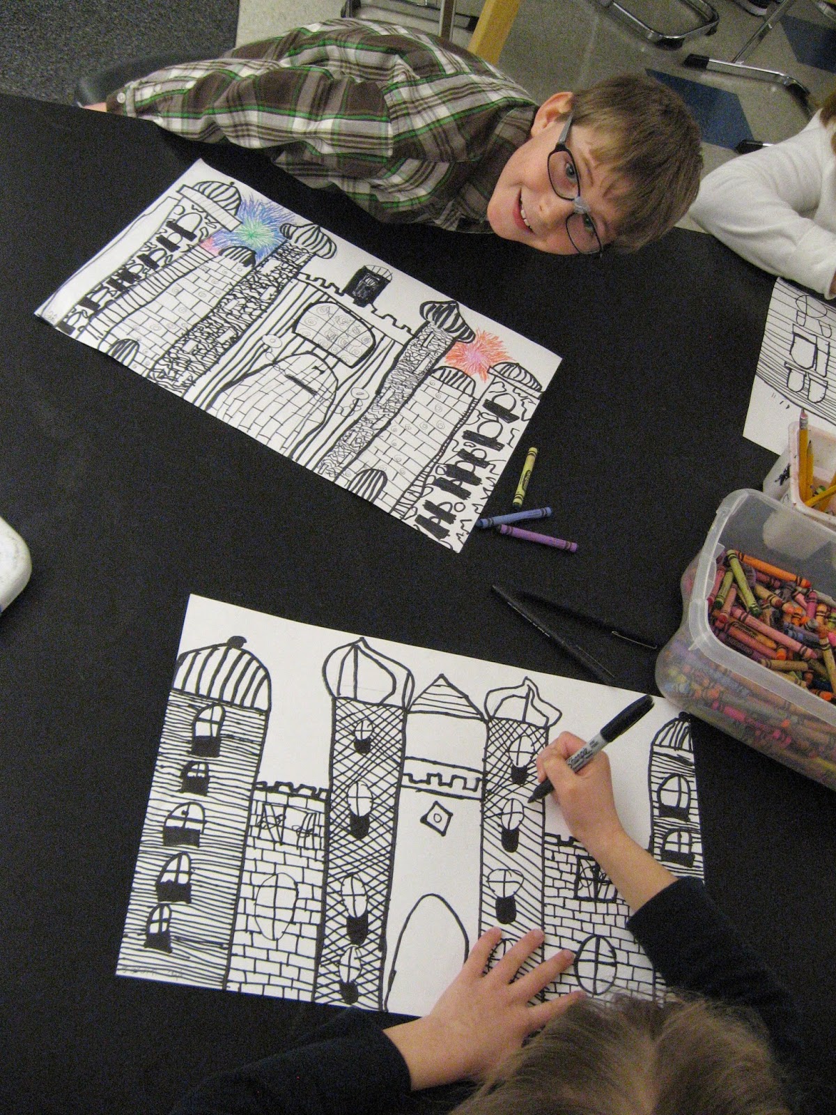 Jamestown Elementary Art Blog: 2nd Grade Castle Architecture