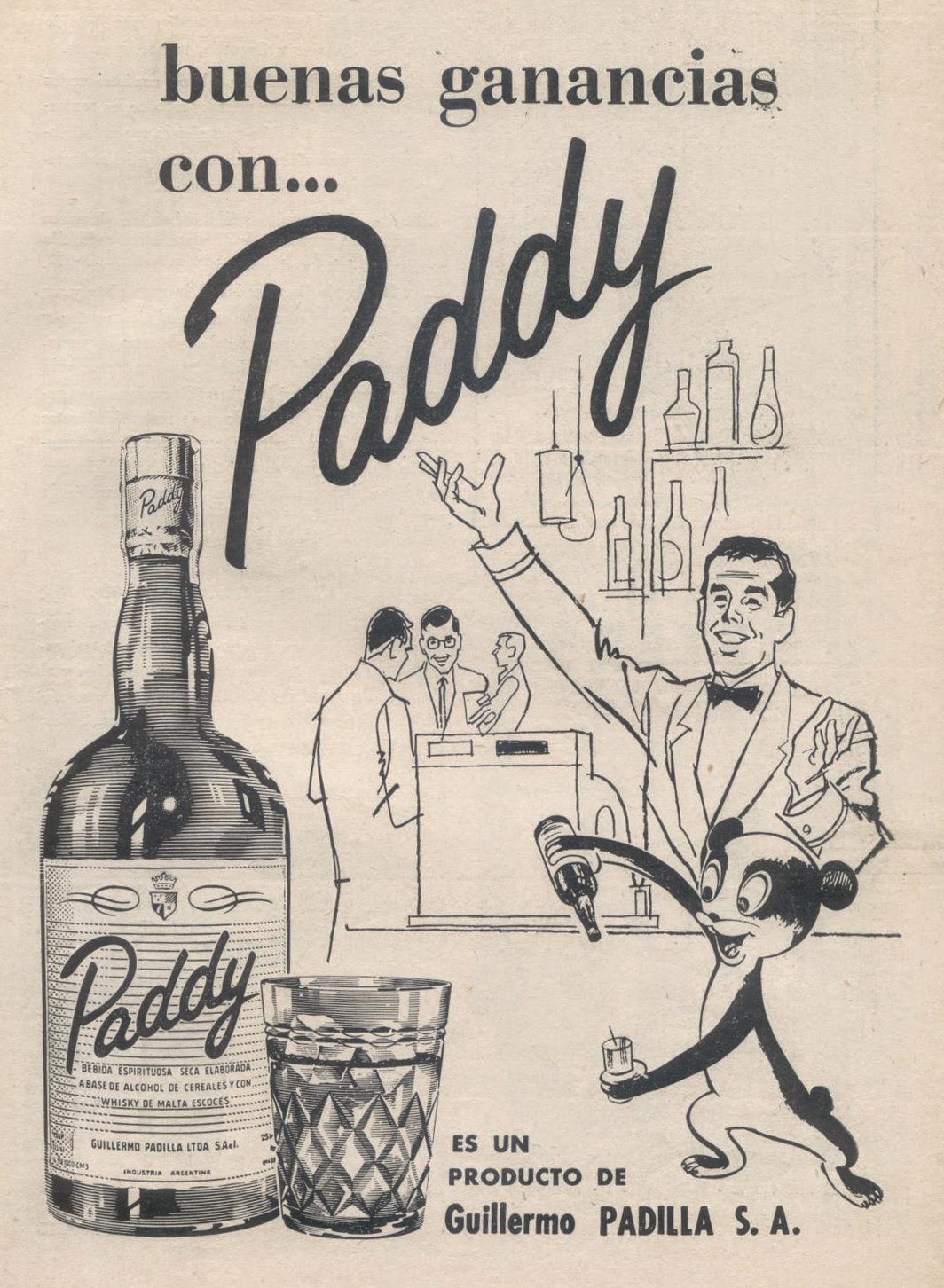 Acústica PADILLA,+PADDY,+El+barman+1961
