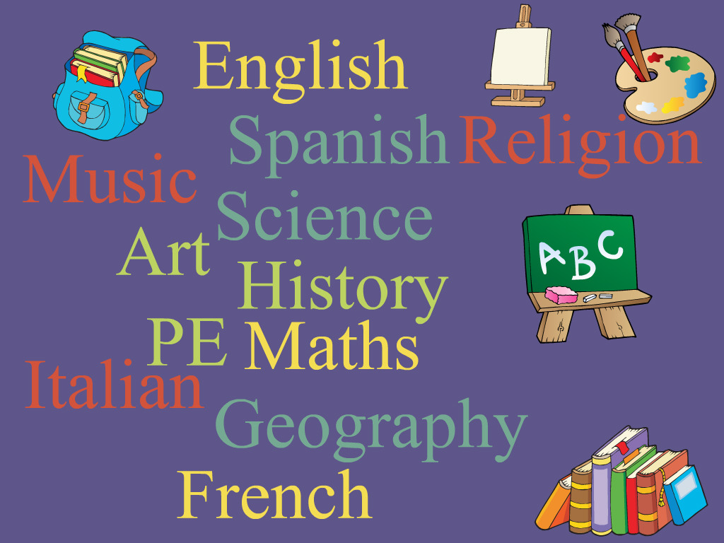 we love blogging my word cloud of subjets by judith 4ºc