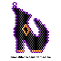 Click to view the Another Witch Shoe Halloween brick stitch bead pattern charts.