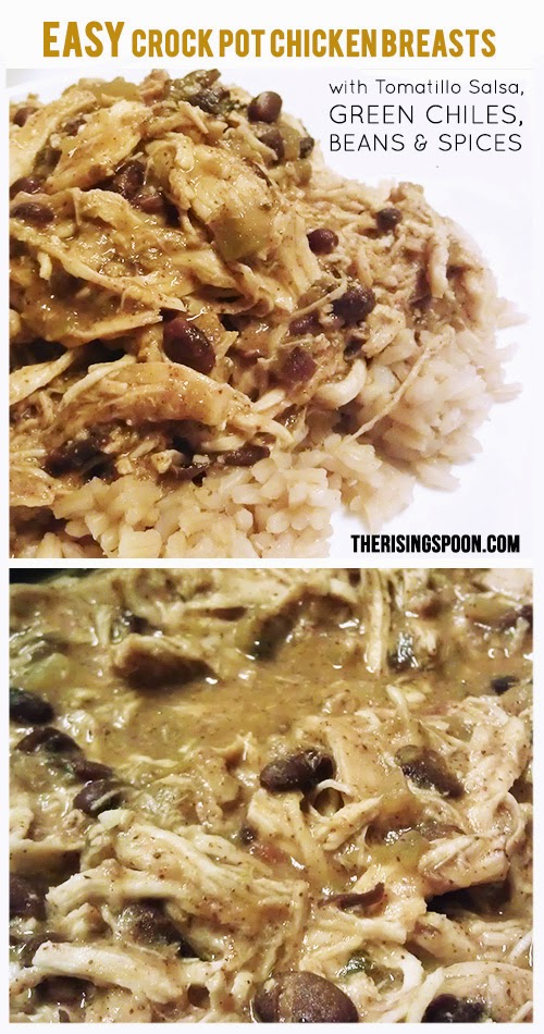 CrockPot Chicken with Salsa, Black Beans & Green Chiles The Rising Spoon