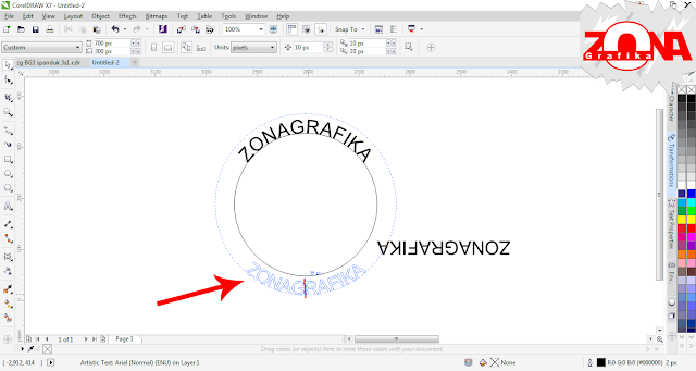 Cara Membuat Tulisan Melingkar dengan Corel Draw X7 Cara Membuat Tulisan Melingkar dengan Corel Draw X7