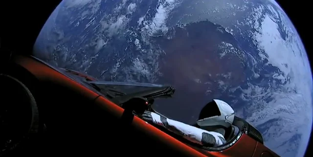 Image Attribute: Elon Musk's SpaceX 'Starman' driving Tesla Roadster in Space / Source: SpaceX