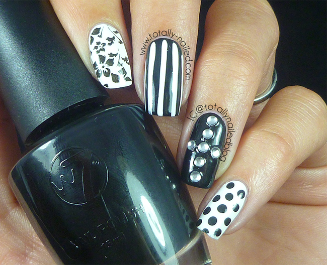 Guest Post from Totally Nailed Monochrome Brit Nails