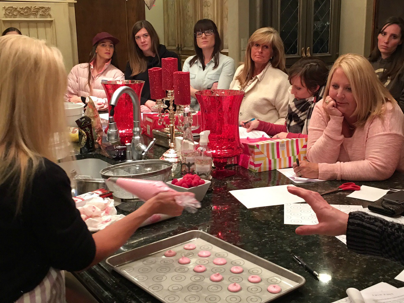 Hundreds of French Macarons - a Valentine's Cooking Class at Purple