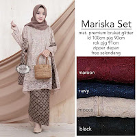 ANDHIMIND Kebaya Setelan Brukat Marissa Set Mocca