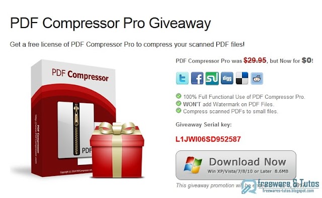 Offre promotionnelle : PDF Compressor gratuit !