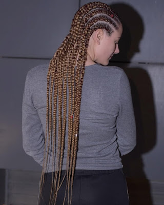 It is the season of wearing new bob box braids hairstyles ✘ 39 Cute Lemonade Bob Box Braids Ponytails With Cornrows