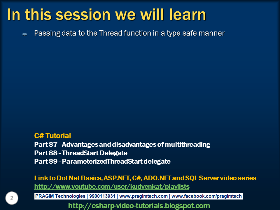 Sql Server And C Video Tutorial Part 90 Passing Data To The