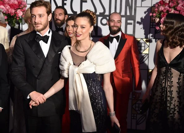 Princess Caroline, Pierre Casiraghi, Beatrice Borromeo, Charlotte Casiraghi, Prince Serge, Eleonora, Princess Camilla, Prince Charles at Rose Ball 2017