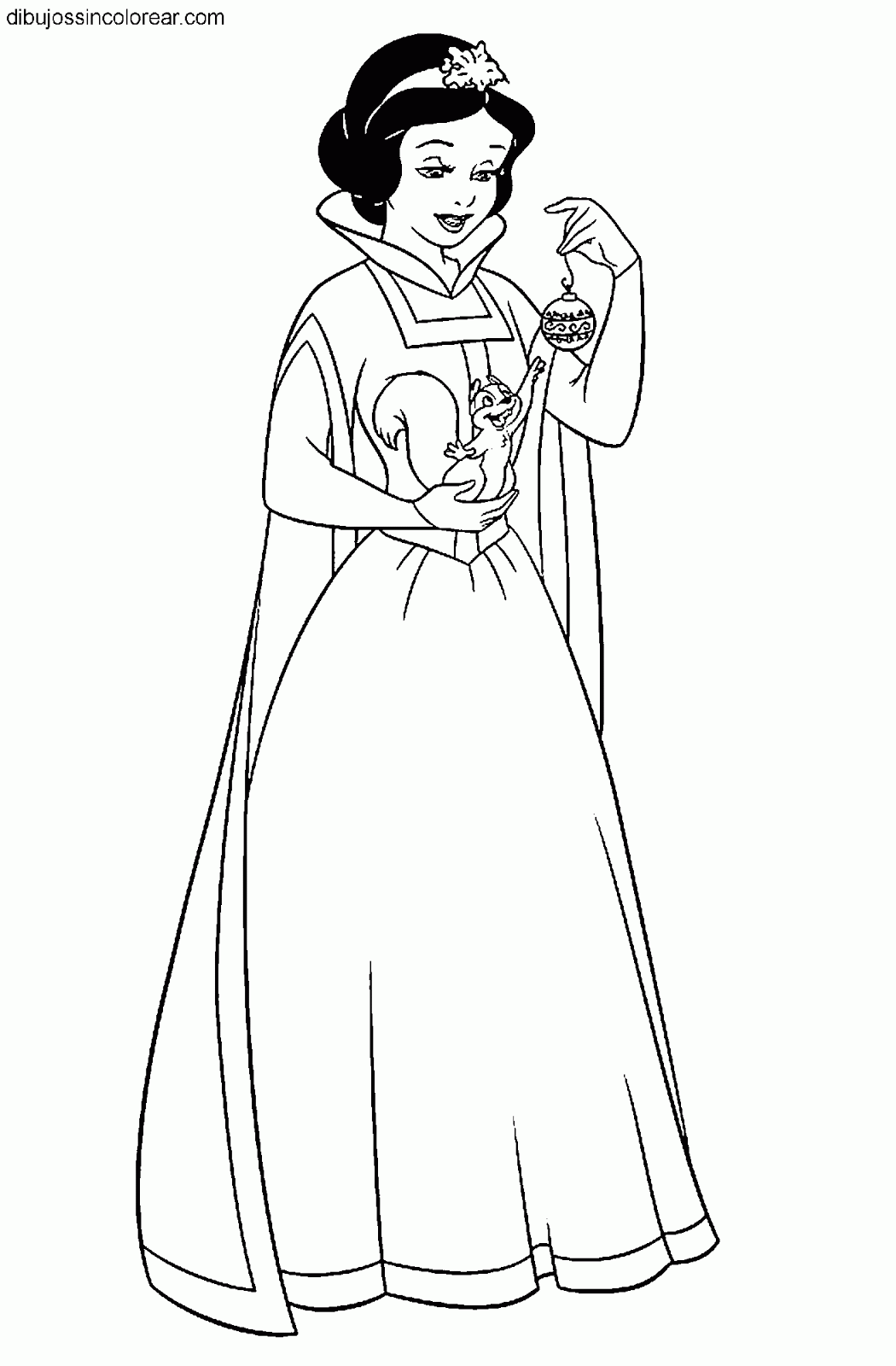 Dibujos Sin Colorear: Dibujos de Blancanieves (Princesa Disney) para