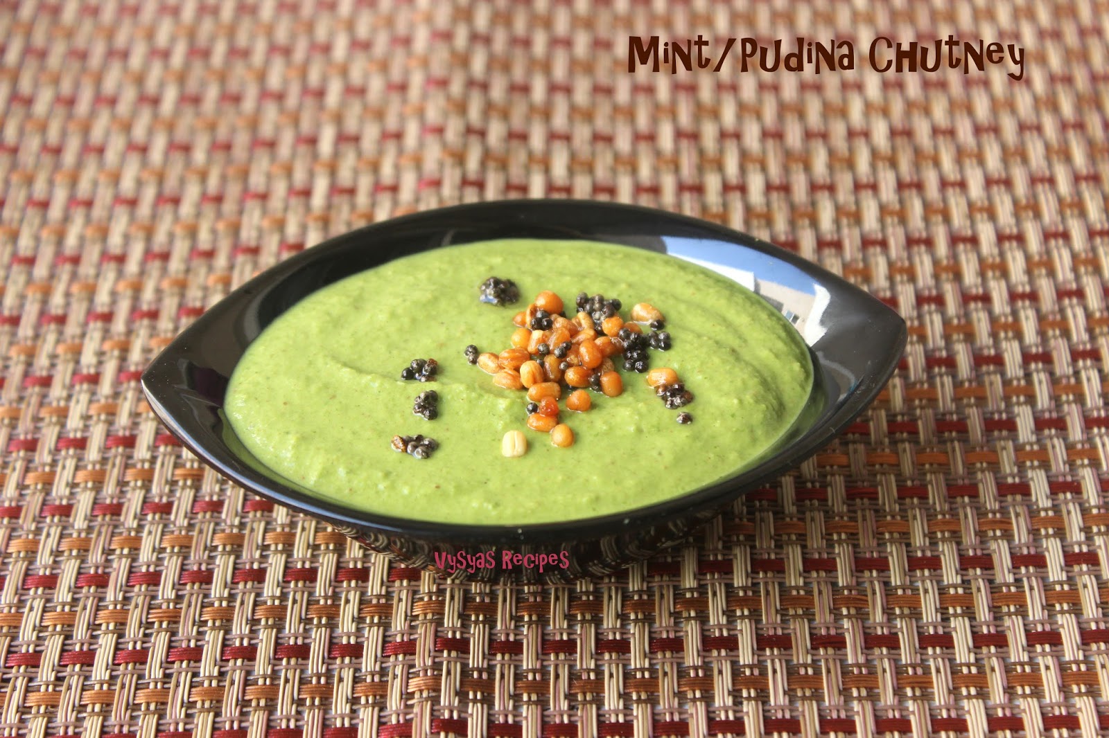 Vysya's Delicious Recipes Mint Chutney(South Indian Style) Pudina