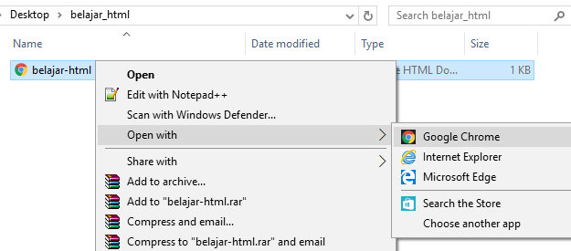 Membuat dan Menjalankan File HTML Membuat dan Menjalankan File HTML