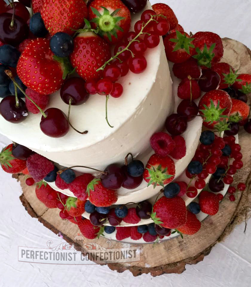 It Was Then Smothered In A White Chocolate Ganache And Topped With As Many Berries Cherries Blueberries We Could Possibly Get On It Was Then Smothered In A White Chocolate Ganache And Topped With As Many Berries Cherries Blueberries We Could Possibly Get On