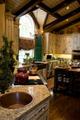 wooden rustic kitchens 2015, How to make the kitchen more cozy with their own hands