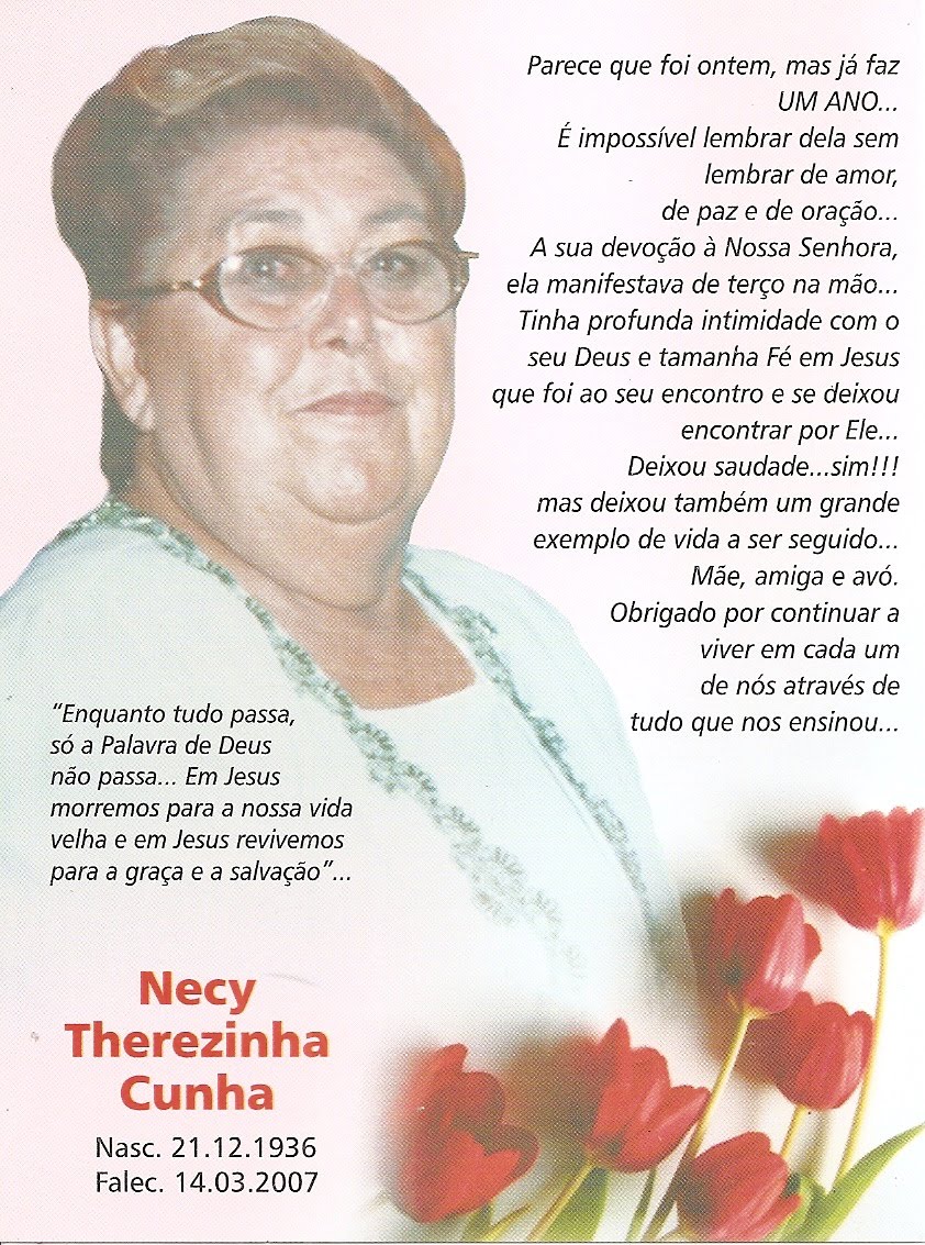 Mensagem para missa de um año de falecimento Imagui Mensagem para missa de um año de falecimento Imagui