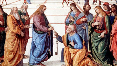 Jesus gives Peter the keys to the Kingdom