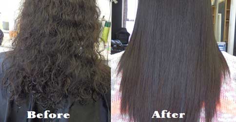 hair straightening with coconut milk