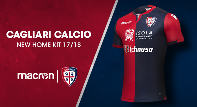 I COLORI DEL CALCIO: Cagliari Calcio e Macron kit home 2017 I COLORI DEL CALCIO: Cagliari Calcio e Macron kit home 2017